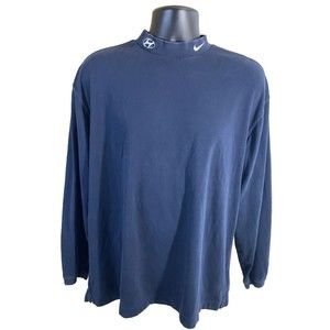 Nike Golf Dri Fit Black Long sleeve mock Neck T Shirt Nike/Honda Logo  Size XL